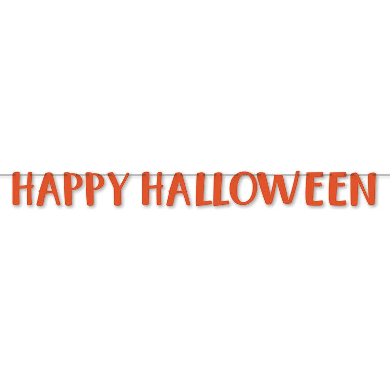 Happy Halloween Letter Banner, 7.75ft x 6.5in